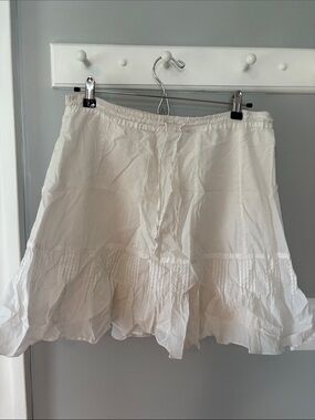 J. Crew White Tiered Cotton Skirt Women’s Size M